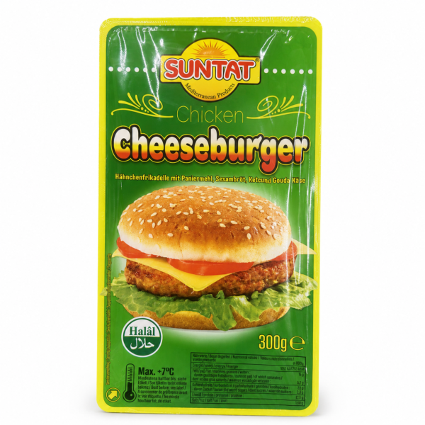 Suntat Halal Chicken Cheeseburger – 300g