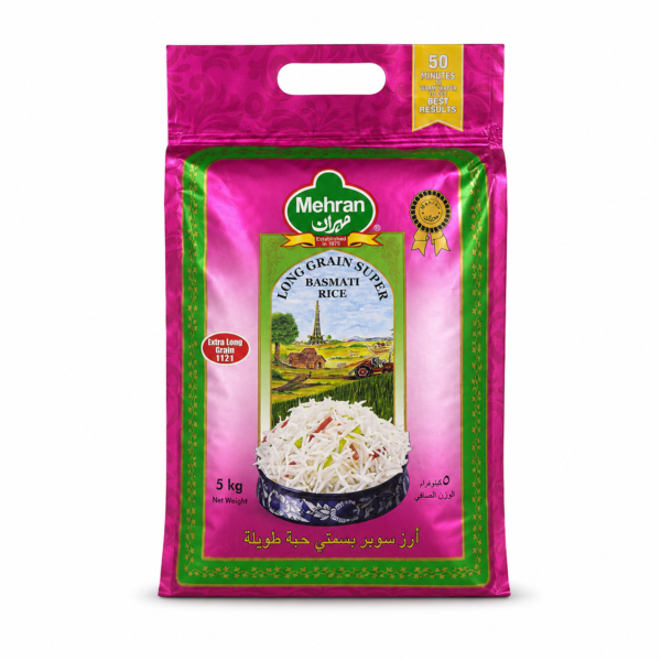Mehran Long Grain Super Basmati Rice 5kg