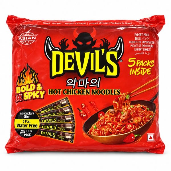 Asian Devil’s Hot Chicken Noodles 5 Pack