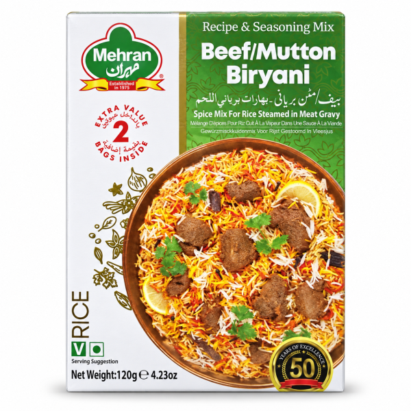 Mehran Beef & Mutton Biryani Recipe & Seasoning Mix