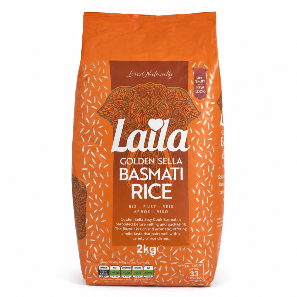 Laila Golden Sella Basmati Rice 2kg