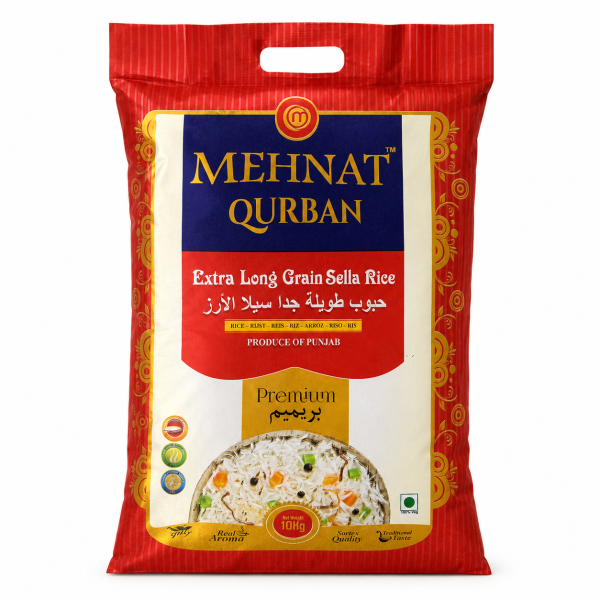 Mehnat Qurban Extra Long Grain Sella Rice 10kg