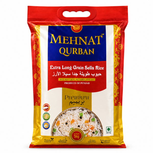 Mehnat Qurban Extra-Long-Grain Sella Rice 5kg