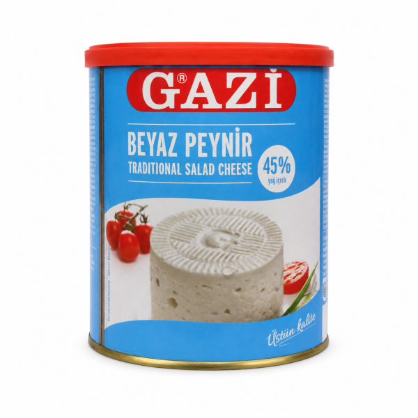 GAZI Beyaz Peynir Traditional Salad Cheese 45% – Round Tin