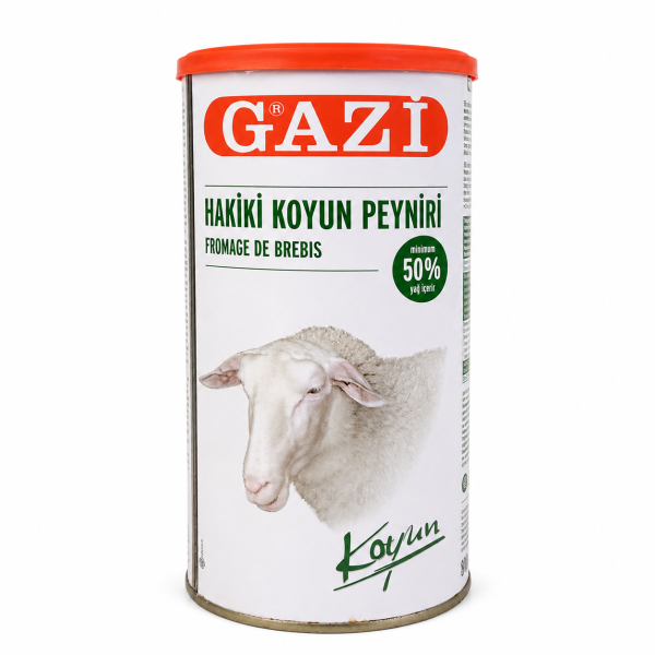 GAZI Hakiki Koyun Peyniri Sheep Cheese 50% – Tall Tin
