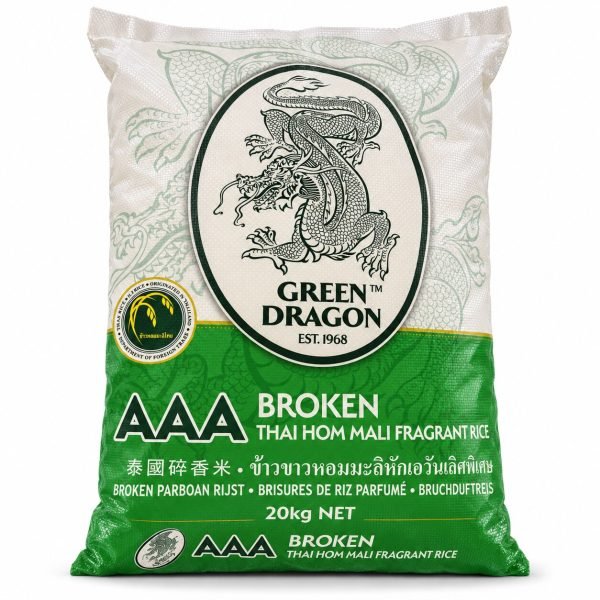 Green Dragon AAA Broken Thai Hom Mali Fragrant Rice 20kg