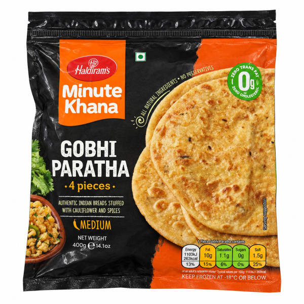 Haldiram's Gobhi Paratha 4 Pieces 400g