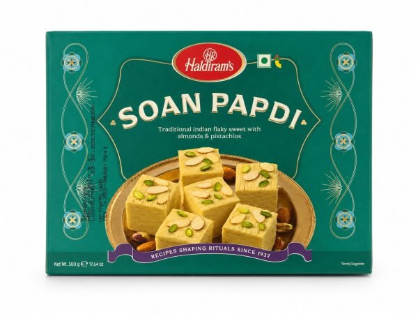 Haldiram’s Soan Papdi 500g on white background