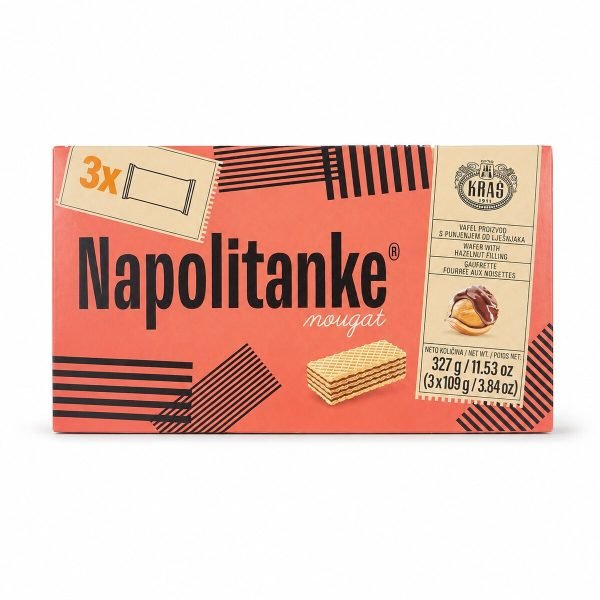 Kraš Napolitanke Nougat & Hazelnut Wafers 327g