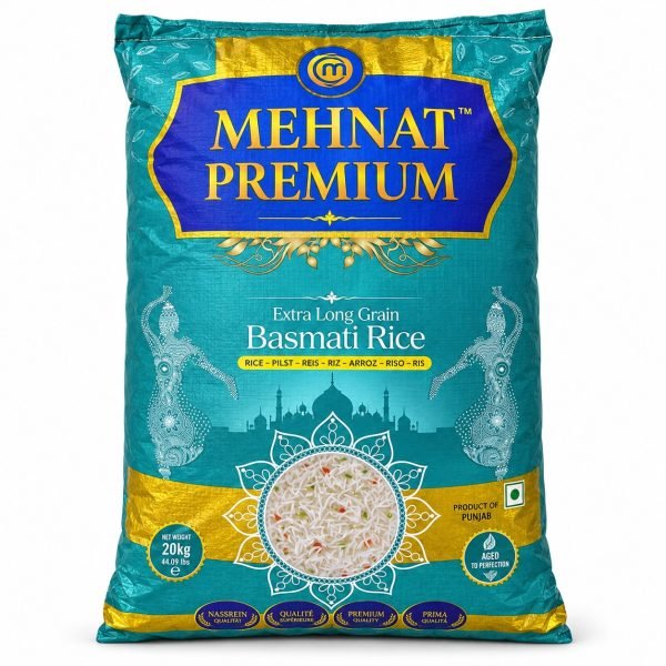 Mehnat Premium Extra Long Grain Basmati Rice 20kg