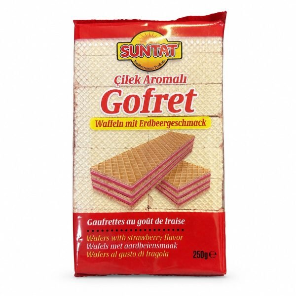 Suntat Strawberry Wafers 250g